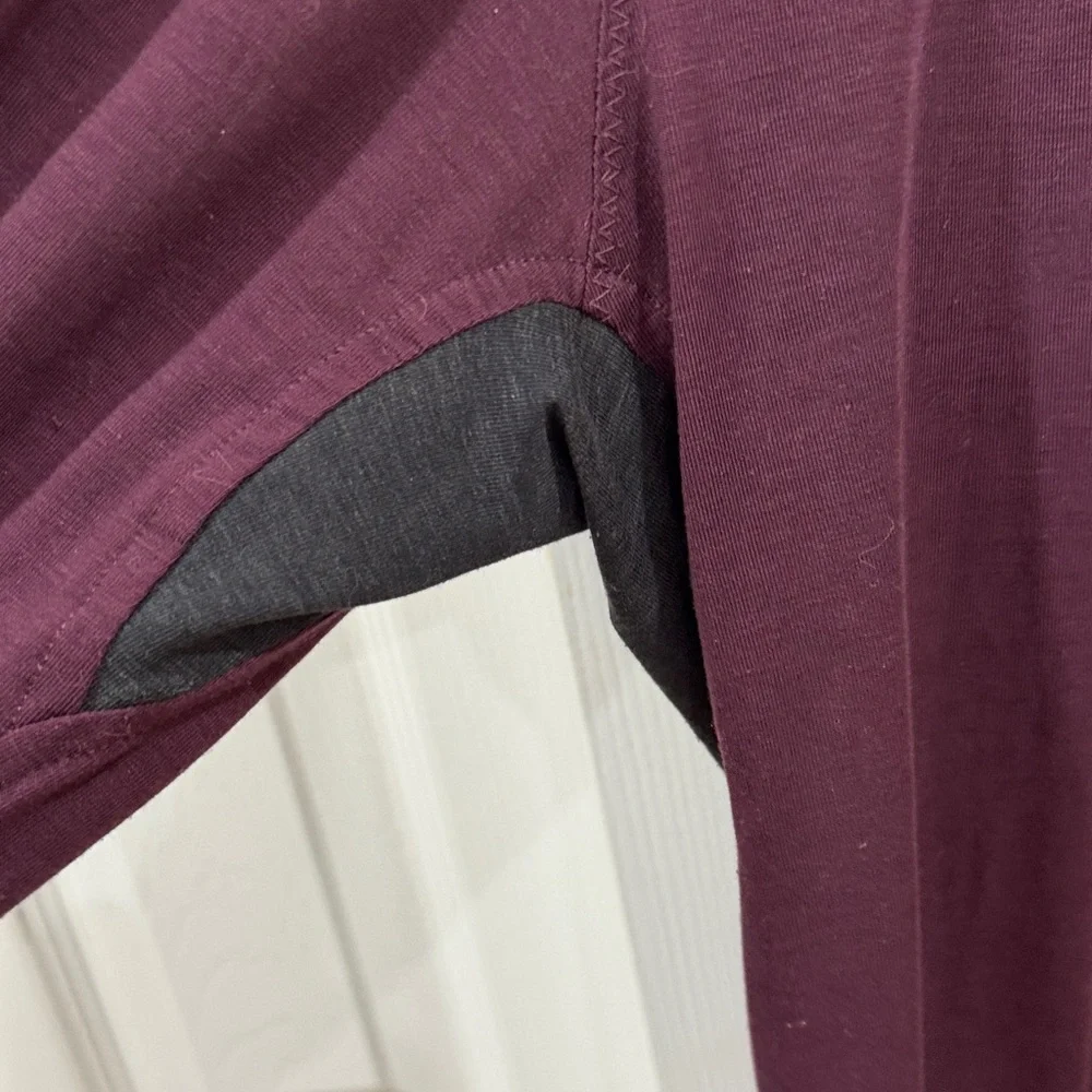 Brooks Maroon Long Sleeve Athletic Shirt Size M - Picture 5 of 11